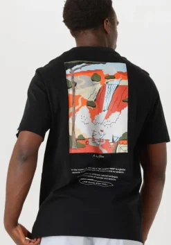 zwarte anerkjendt t-shirt akkikki go outside more ss tee