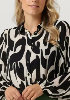 zwarte another label blouses macy graphic shirt l/s