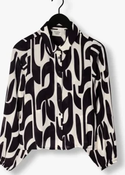 zwarte another label blouses macy graphic shirt l/s