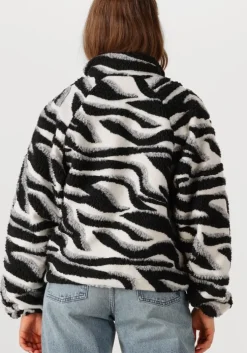 zwarte another label faux fur jas sari jacket l/s