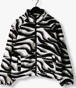 zwarte another label faux fur jas sari jacket l/s