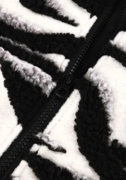 zwarte another label faux fur jas sari jacket l/s