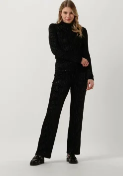 zwarte another label flared broek rivoli velvet pants