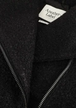 zwarte another label teddy jas juliet biker jacket