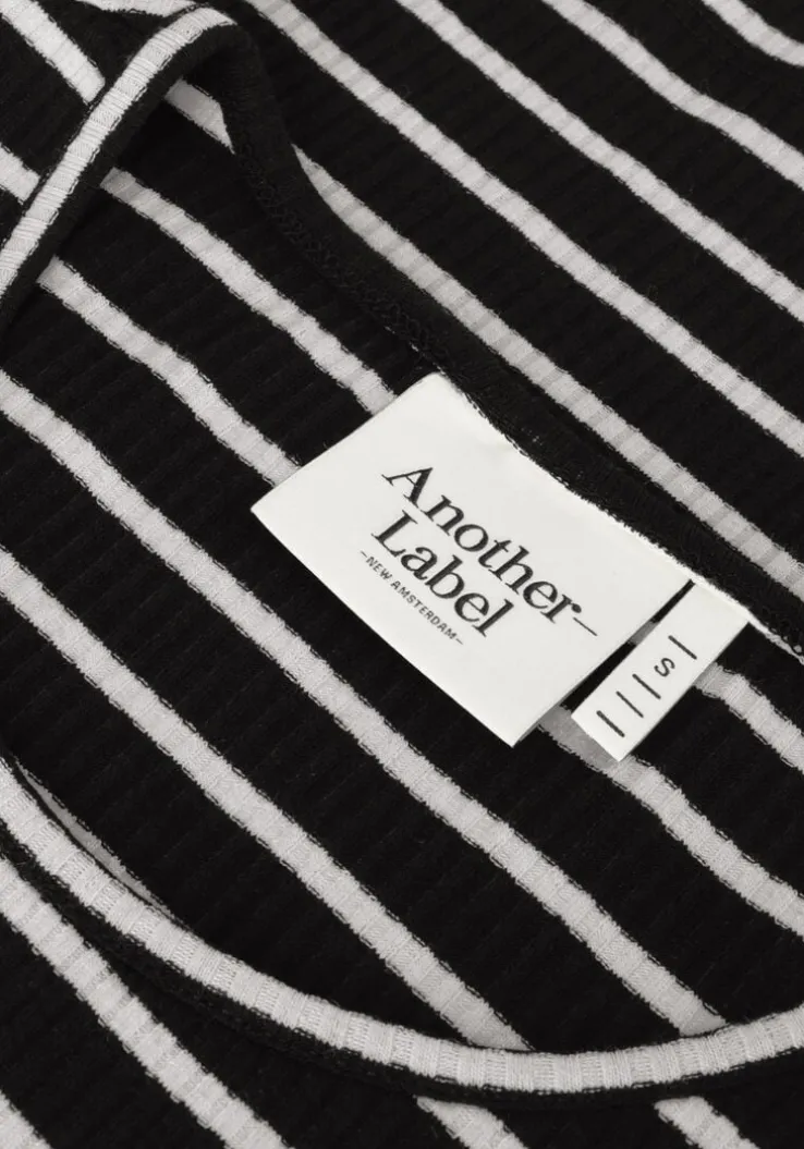 zwarte another label top abelia stripe top s/l