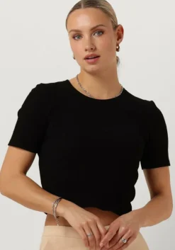 zwarte another label top elyne t-shirt s/s