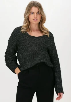 zwarte another label trui stoyende knitted pull l/s