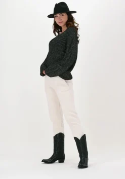 zwarte another label trui stoyende knitted pull l/s