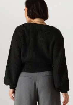 zwarte another label vest abby knitted cardigan