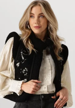 zwarte antik batik gilet saliba gilet