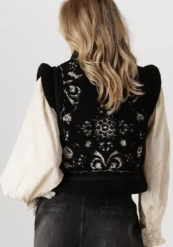 zwarte antik batik gilet saliba gilet