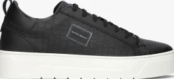 zwarte antony morato lage sneakers leather bold