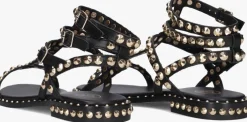 zwarte ash platte sandalen play