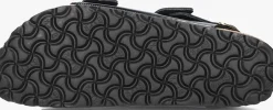 zwarte birkenstock slippers milano big buckle dames