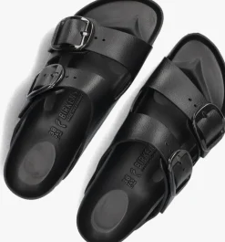 zwarte birkenstock teenslippers arizona big buckle eva eva