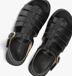 zwarte bisgaard platte sandalen 74103