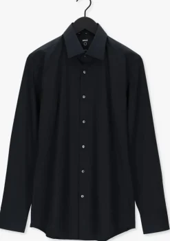 zwarte boss black klassiek overhemd h-hank-kent0c1-214