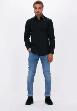zwarte boss black klassiek overhemd h-hank-kent0c1-214