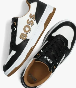 zwarte boss kids lage sneakers baskets j50861