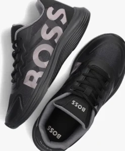 zwarte boss kids lage sneakers baskets j29366