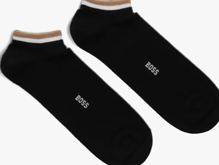 zwarte boss sokken 2p as uni stripe