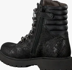 zwarte braqeez veterboots becky boot