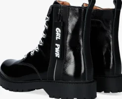 zwarte braqeez veterboots belle boot