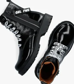 zwarte braqeez veterboots belle boot