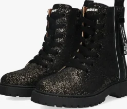 zwarte braqeez veterboots belle boot