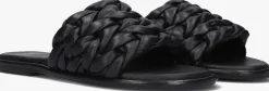 zwarte bronx slippers delan-y 85020-d