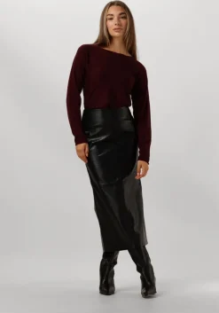 zwarte bruuns bazaar maxirok croco tuanella skirt