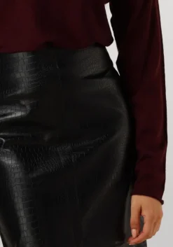 zwarte bruuns bazaar maxirok croco tuanella skirt