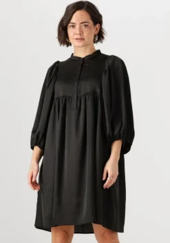 zwarte bruuns bazaar midi jurk sarina dress