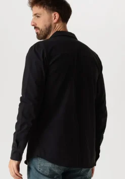 zwarte butcher of blue overshirt finn zip pocket shirt