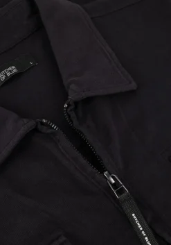zwarte butcher of blue overshirt finn zip pocket shirt