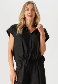 zwarte by-bar blouses bieke poplin blouse