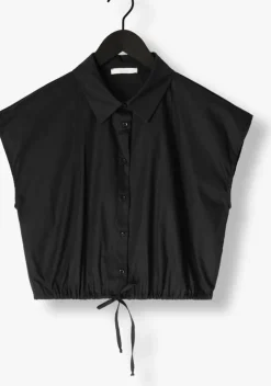 zwarte by-bar blouses bieke poplin blouse