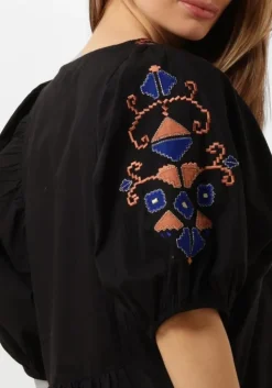 zwarte by-bar blouses gabie embroidery blouse