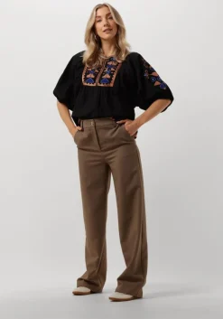 zwarte by-bar blouses gabie embroidery blouse