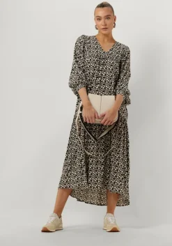 zwarte by-bar maxi jurk hayley graphic dress