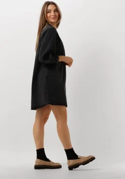 zwarte by-bar maxi jurk jina twill dress