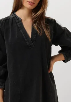 zwarte by-bar maxi jurk jina twill dress