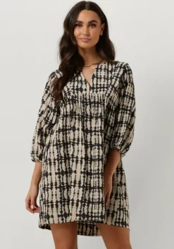 zwarte by-bar mini jurk nova tie dyed dress