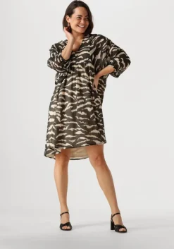 zwarte by-bar mini jurk philou zebra dress