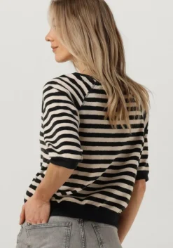 zwarte by-bar top neva slub stripe top