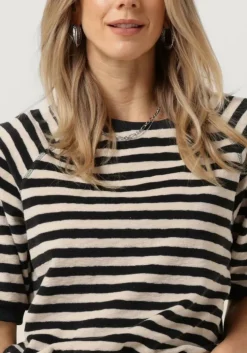 zwarte by-bar top neva slub stripe top