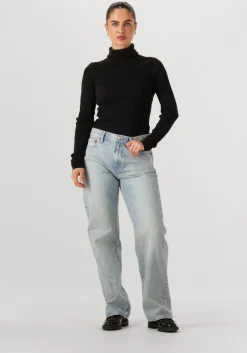zwarte calvin klein coltrui woven label roll neck