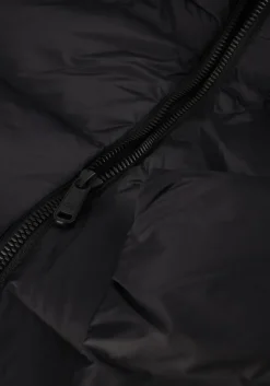 zwarte calvin klein gewatteerde jas ls nylon zip off hood down purrfer