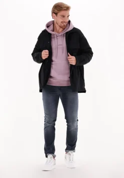 zwarte calvin klein overshirt fleece lined cargo overshirt