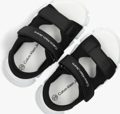 zwarte calvin klein platte sandalen 83022